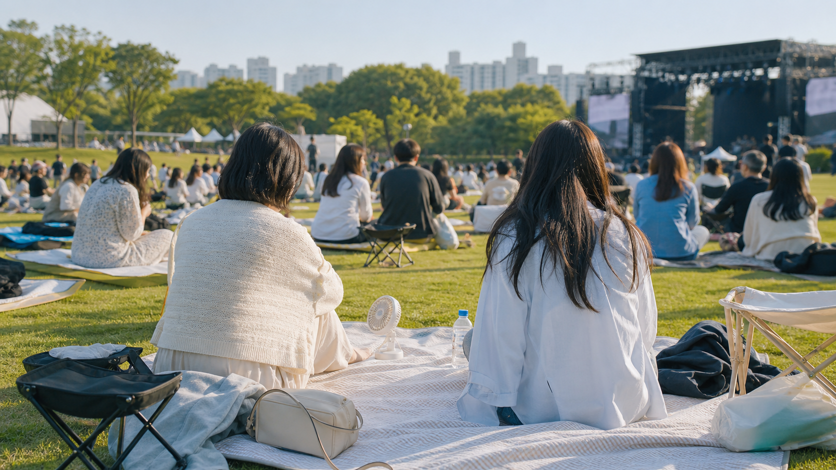 서울 야외 음악 페스티벌 분위기의 대표 이미지