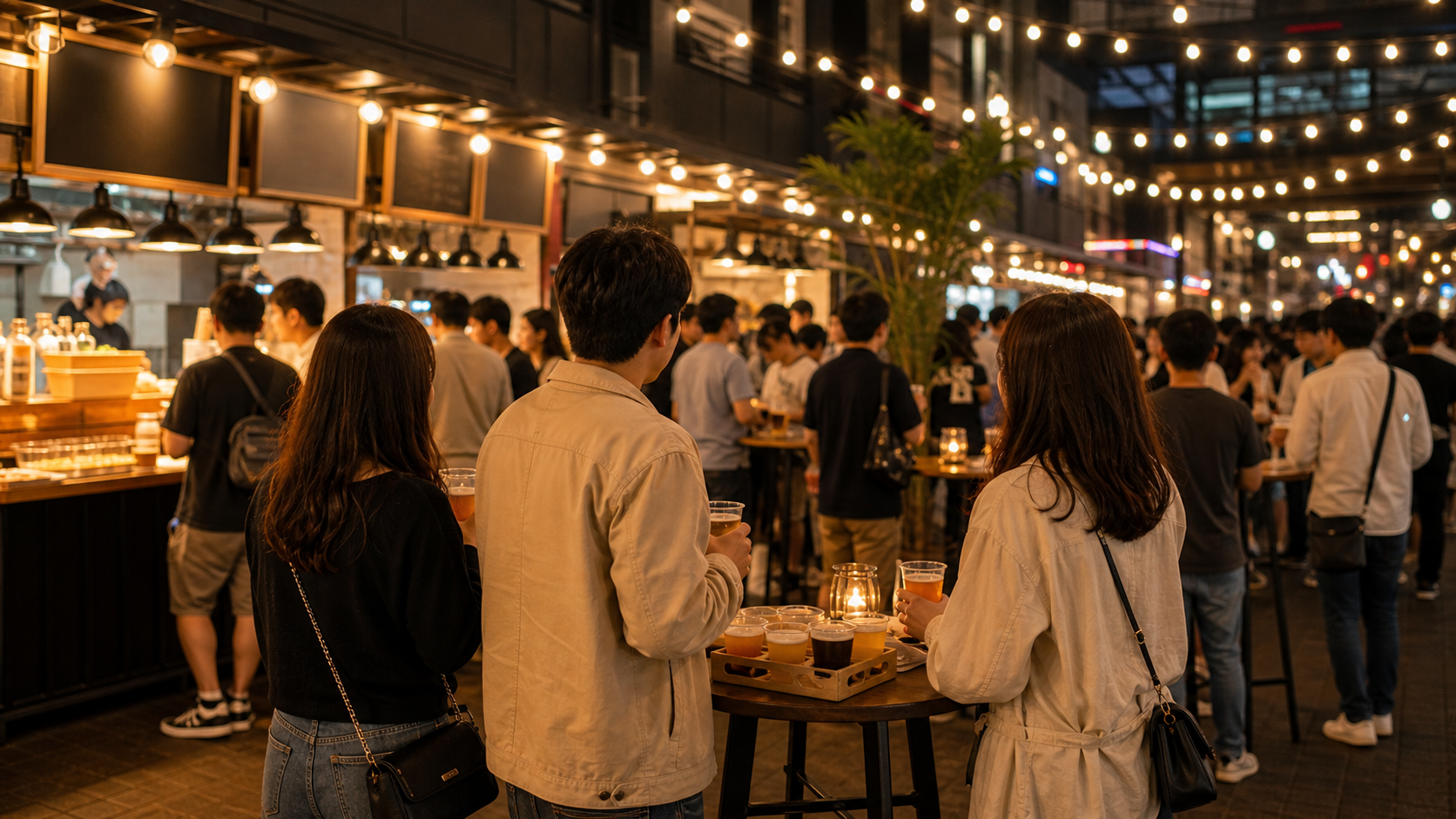 부산 서면 수제맥주 야시장 분위기 대표 이미지